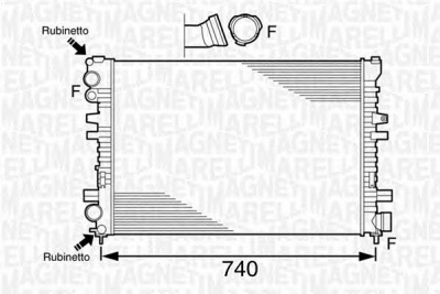 MAGNETI MARELLI 350213102600 -  Радиатор, охлаждение двигателя